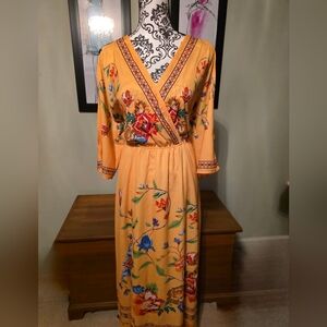 Vibrant Floral Long Sleeve Dress